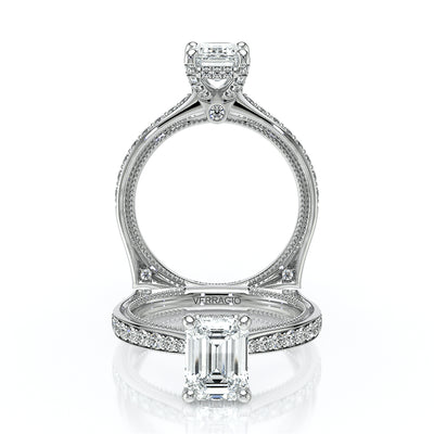 Verragio Halo Emerald Engagement Ring