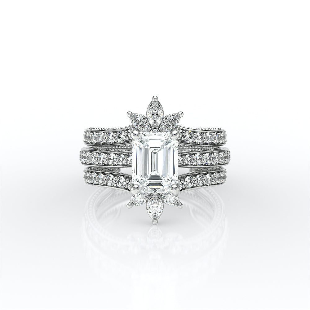 Vanguard-2203EM-14K White Gold Emerald