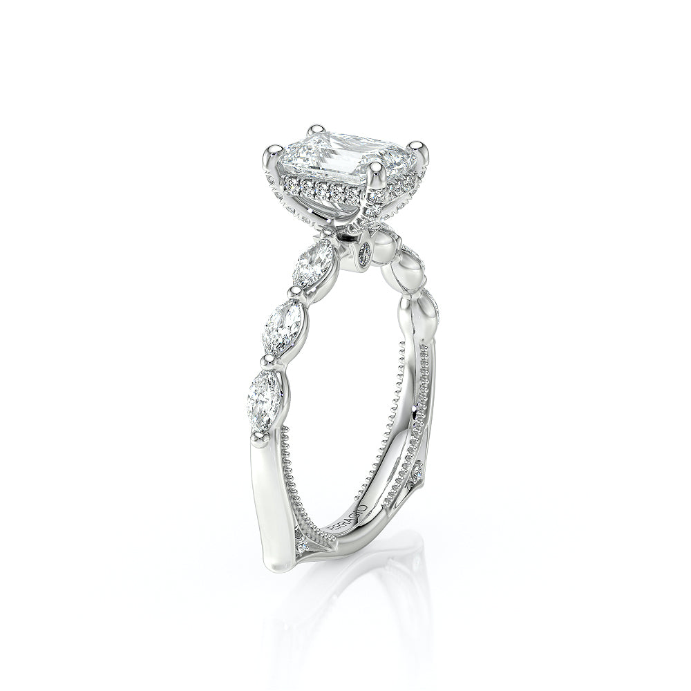 Verragio Halo Emerald Engagement Ring