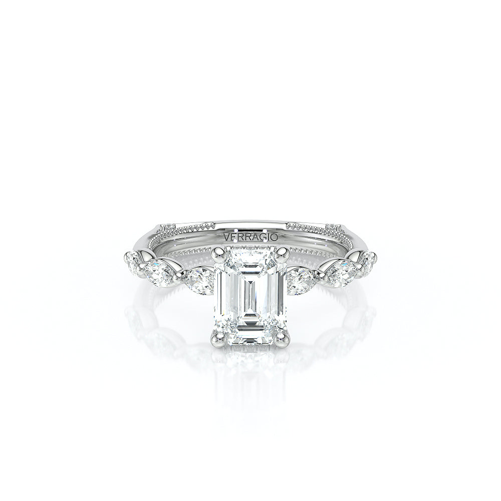 Verragio Halo Emerald Engagement Ring