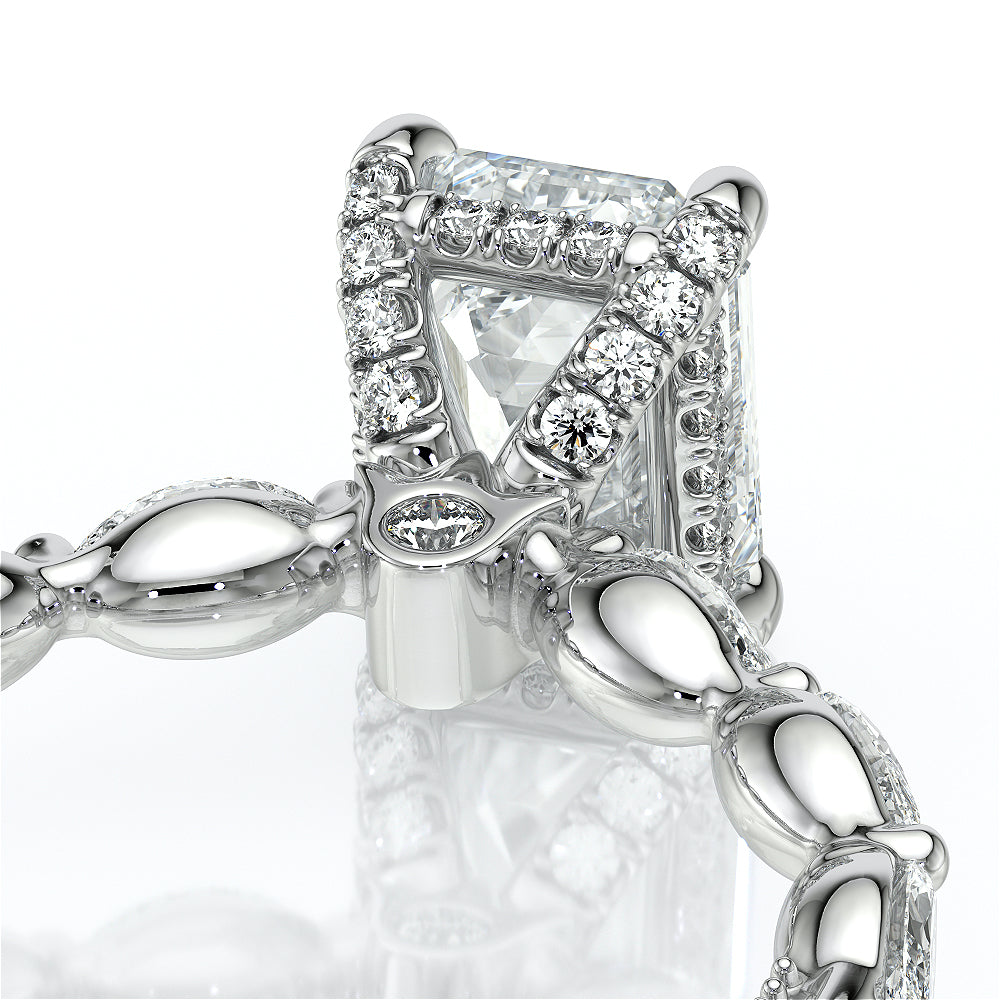Verragio Halo Emerald Engagement Ring