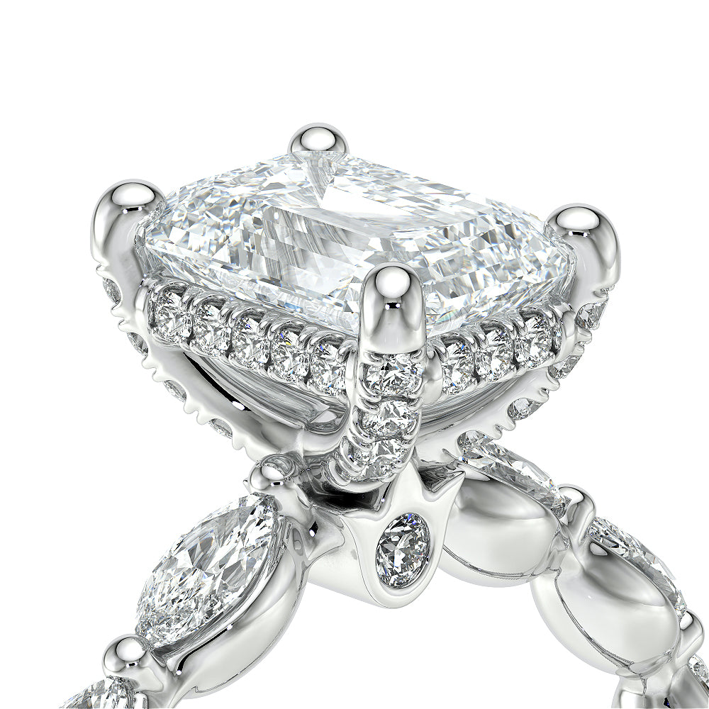 Verragio Halo Emerald Engagement Ring