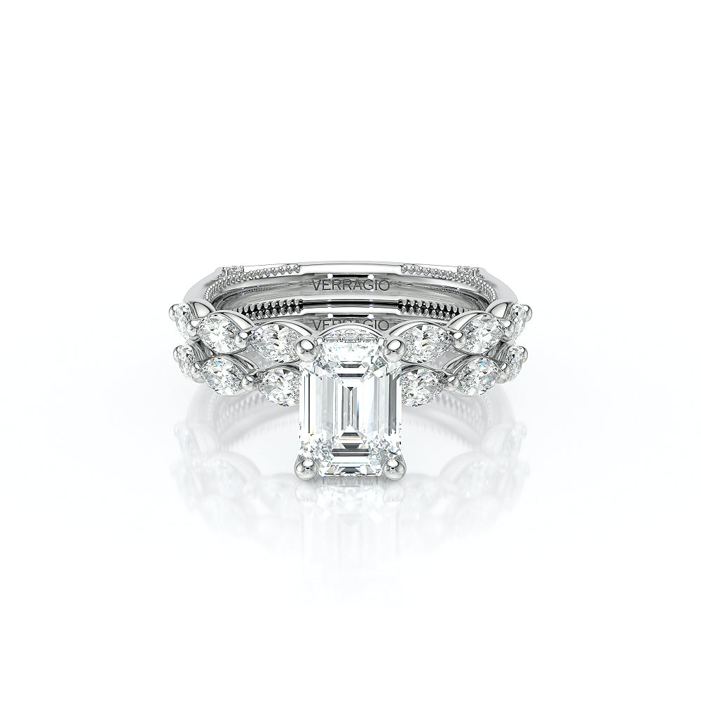 Verragio Halo Emerald Engagement Ring