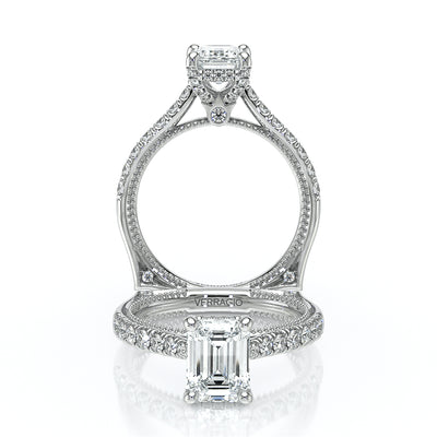 Verragio Halo Emerald Engagement Ring
