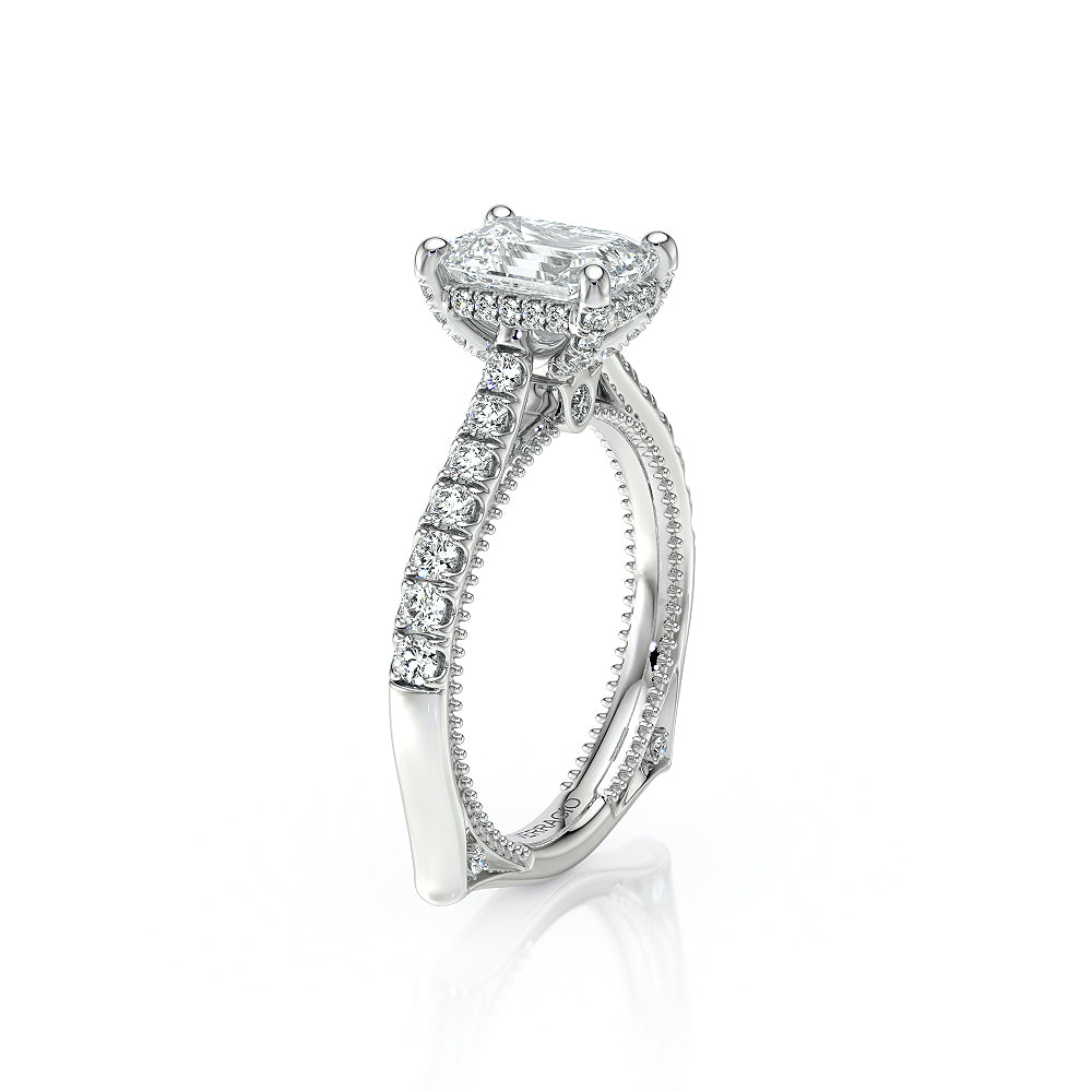Verragio Halo Emerald Engagement Ring