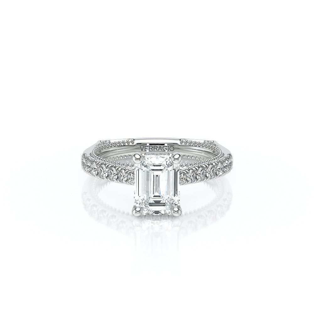 Verragio Halo Emerald Engagement Ring