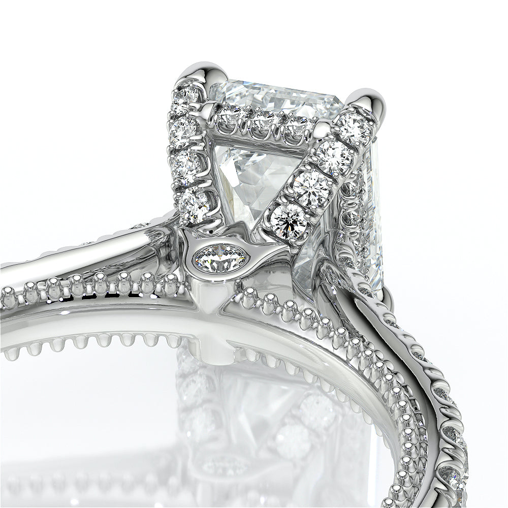Verragio Halo Emerald Engagement Ring