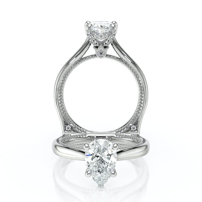Verragio Halo Pear Engagement Ring