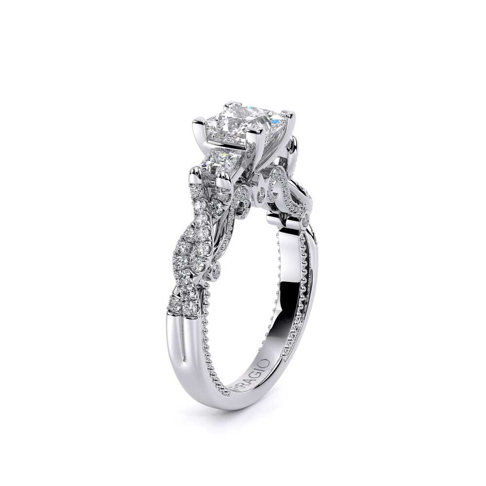 Verragio Three-Stone Princess Engagement Ring