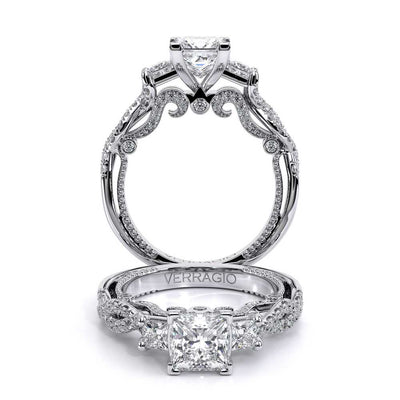 Verragio Three-Stone Princess Engagement Ring