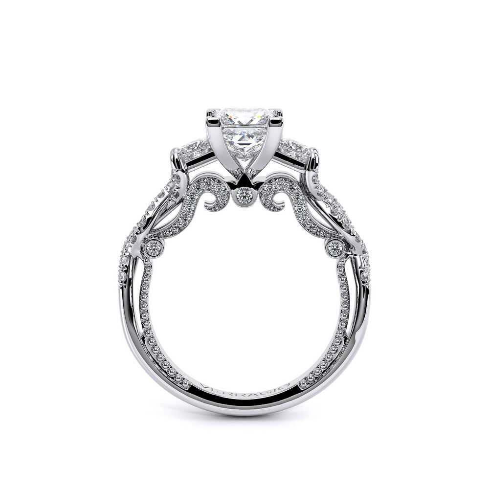 Verragio Three-Stone Princess Engagement Ring