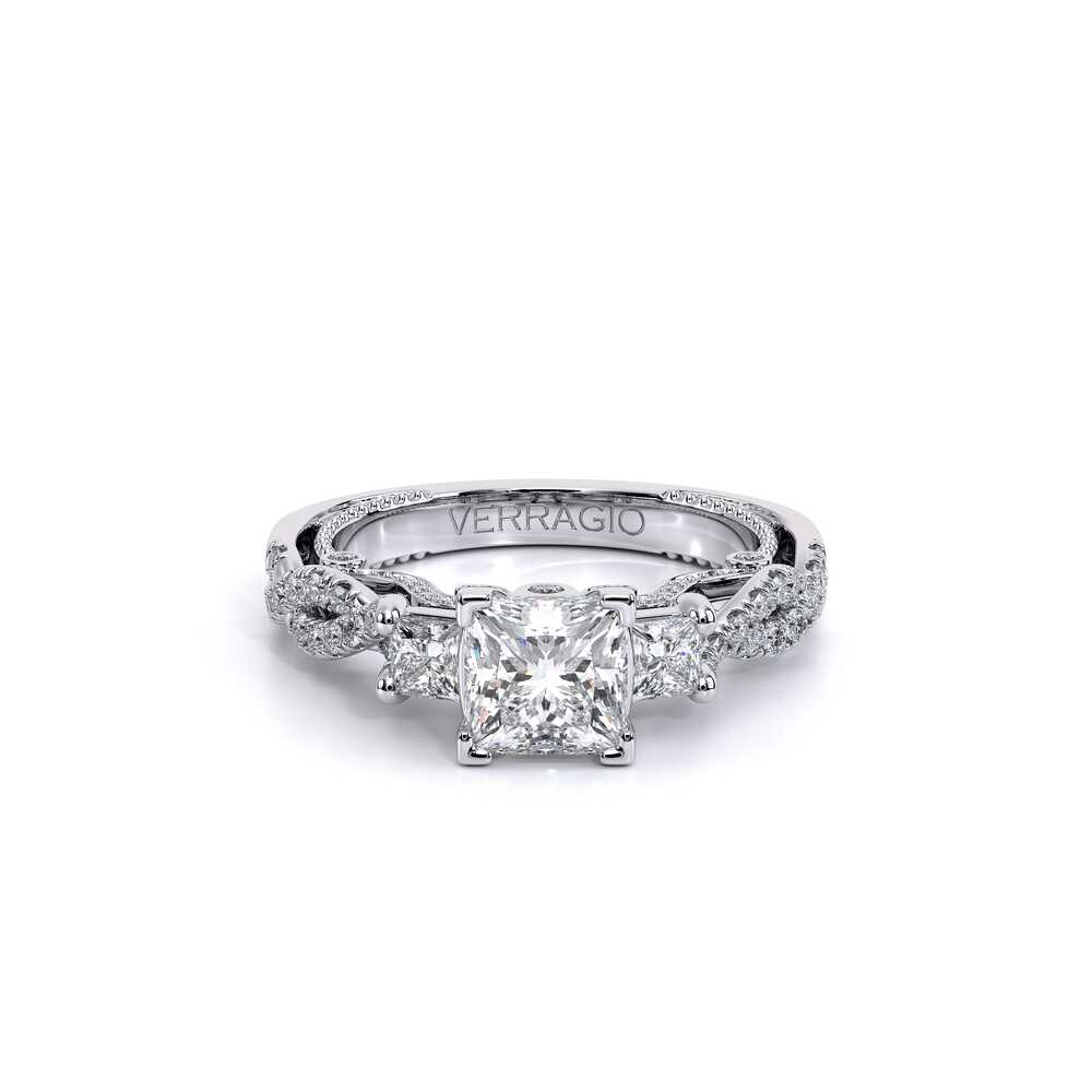 Verragio Three-Stone Princess Engagement Ring