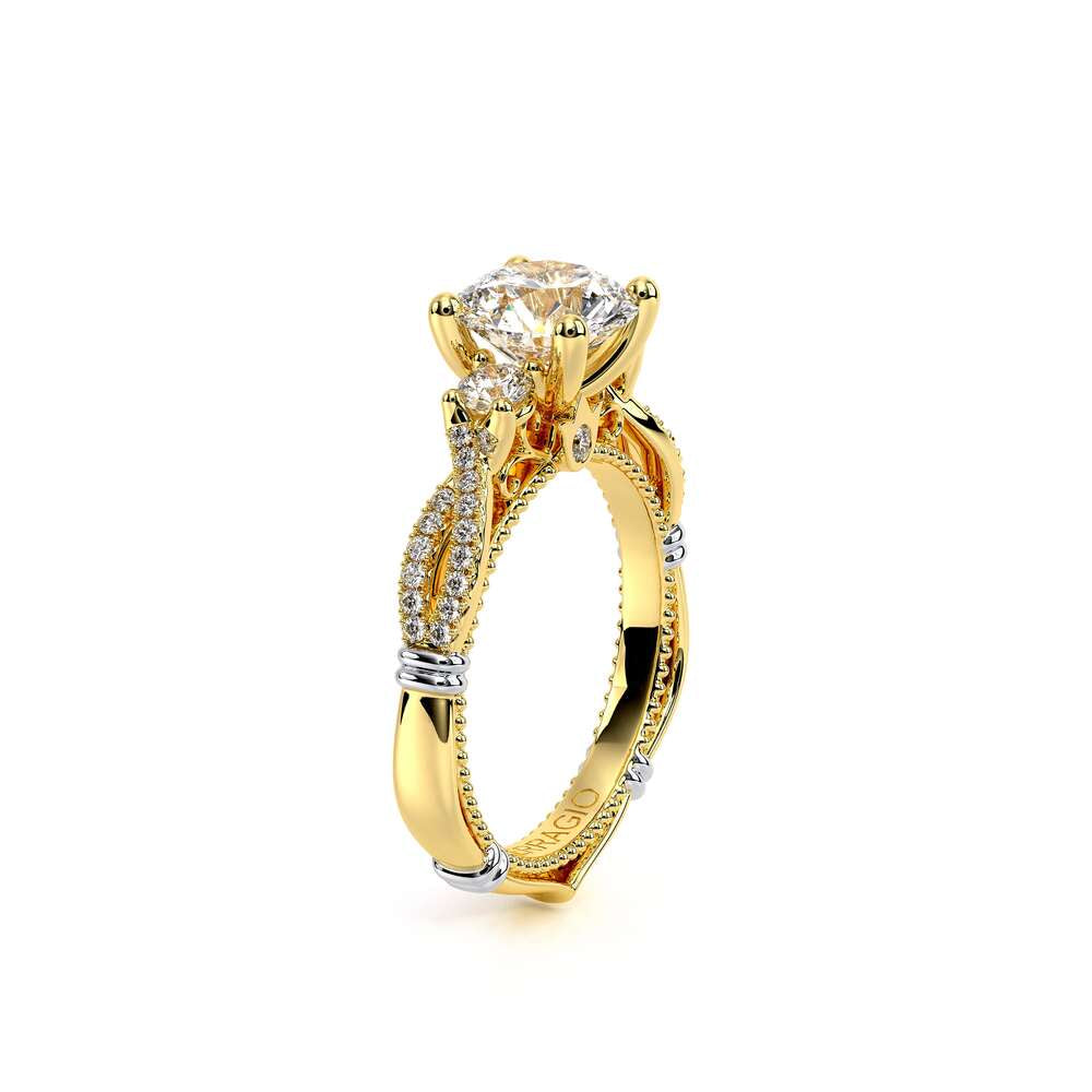 Parisian-129r-18k Yellow Gold Round