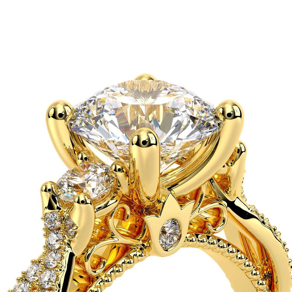 Parisian-129r-18k Yellow Gold Round