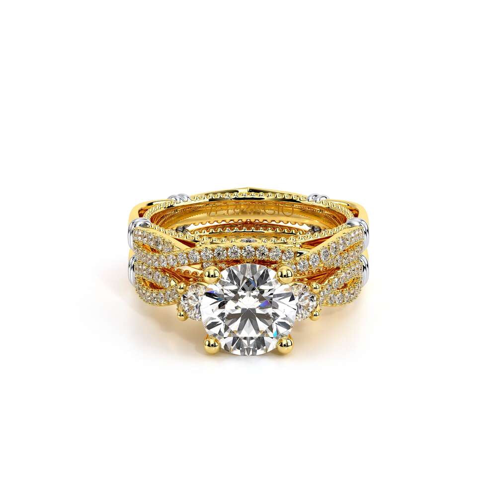 Parisian-129r-18k Yellow Gold Round