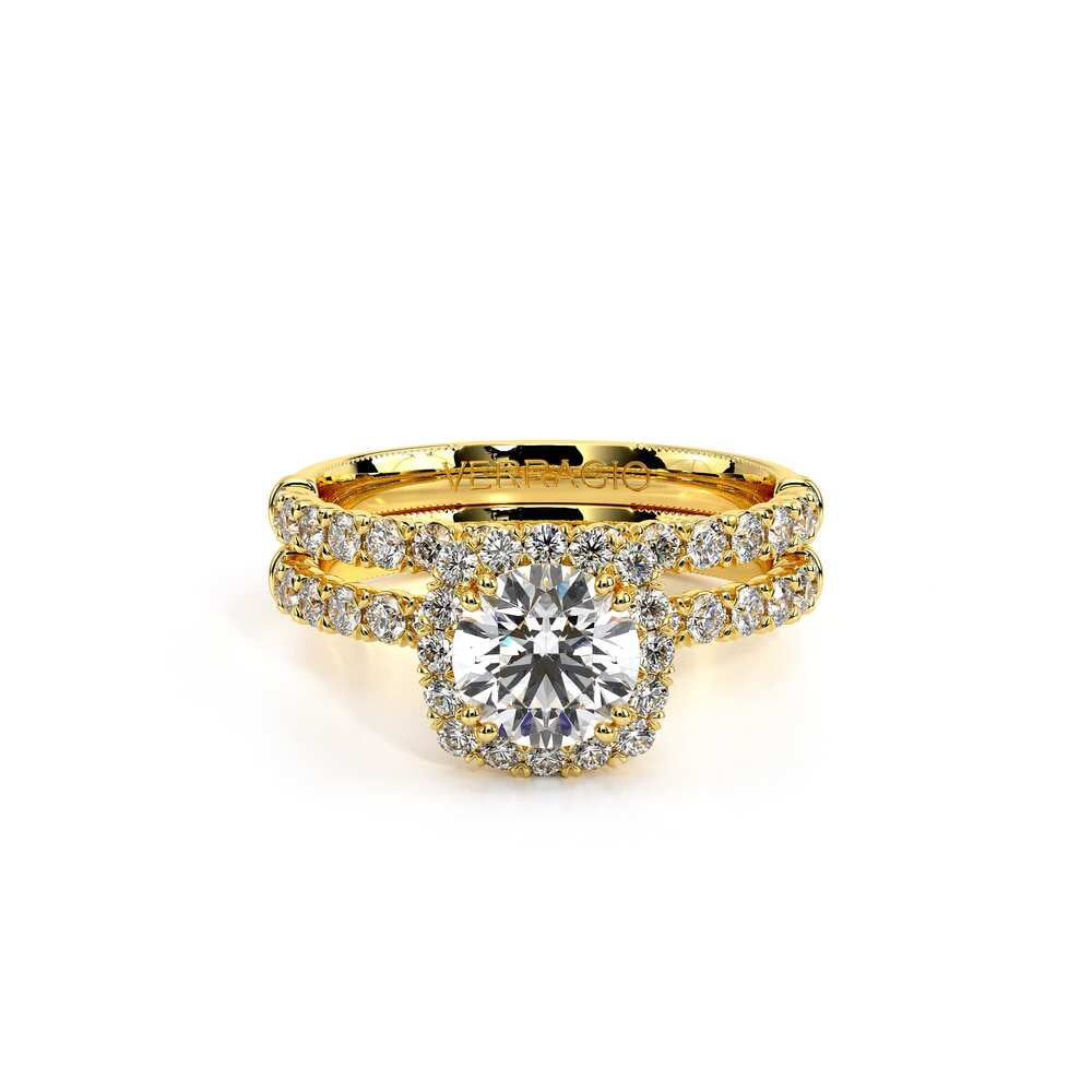 Renaissance-954CU18-14K Yellow Gold Cushion