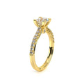 Renaissance-955P17-18K Yellow Gold Princess