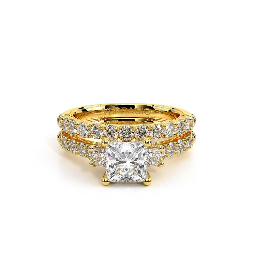 Renaissance-958P27-14K Yellow Gold Princess