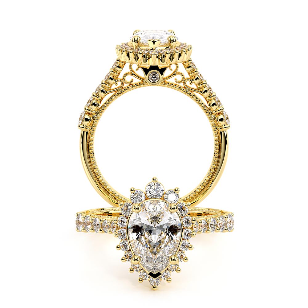 Verragio Halo Pear Engagement Ring