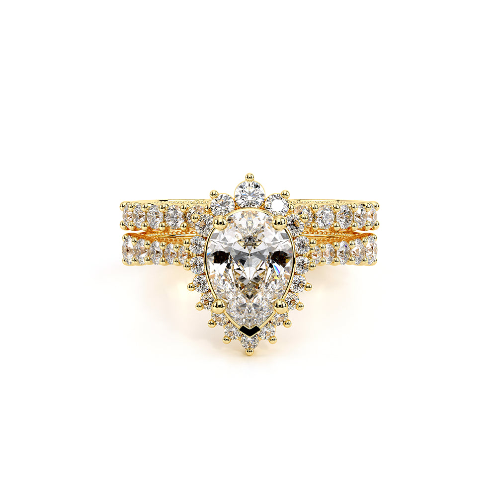 Venetian-5084pear-18k Yellow Gold Pear
