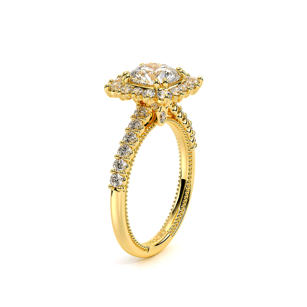 Renaissance-986CU-14K Yellow Gold Cushion