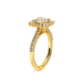 Renaissance-986CU-18K Yellow Gold Cushion