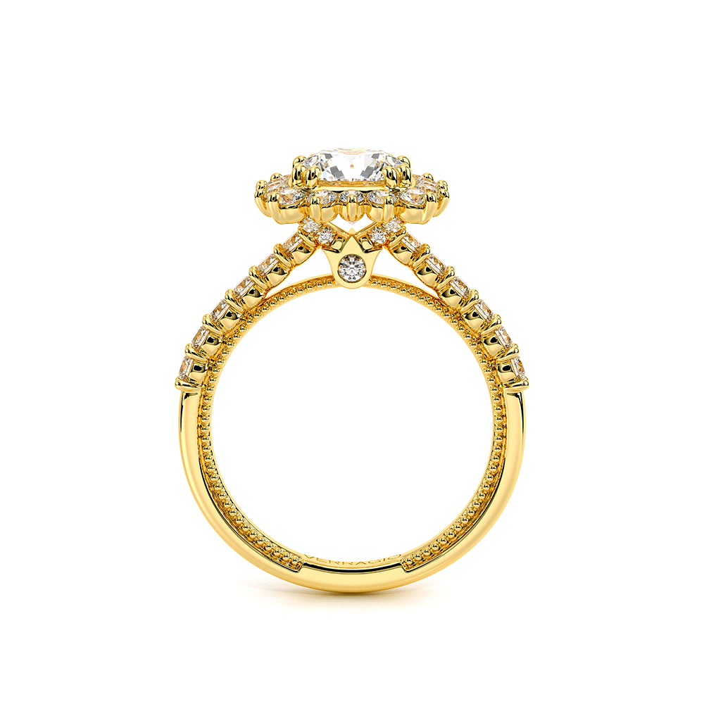 Renaissance-986CU-14K Yellow Gold Cushion