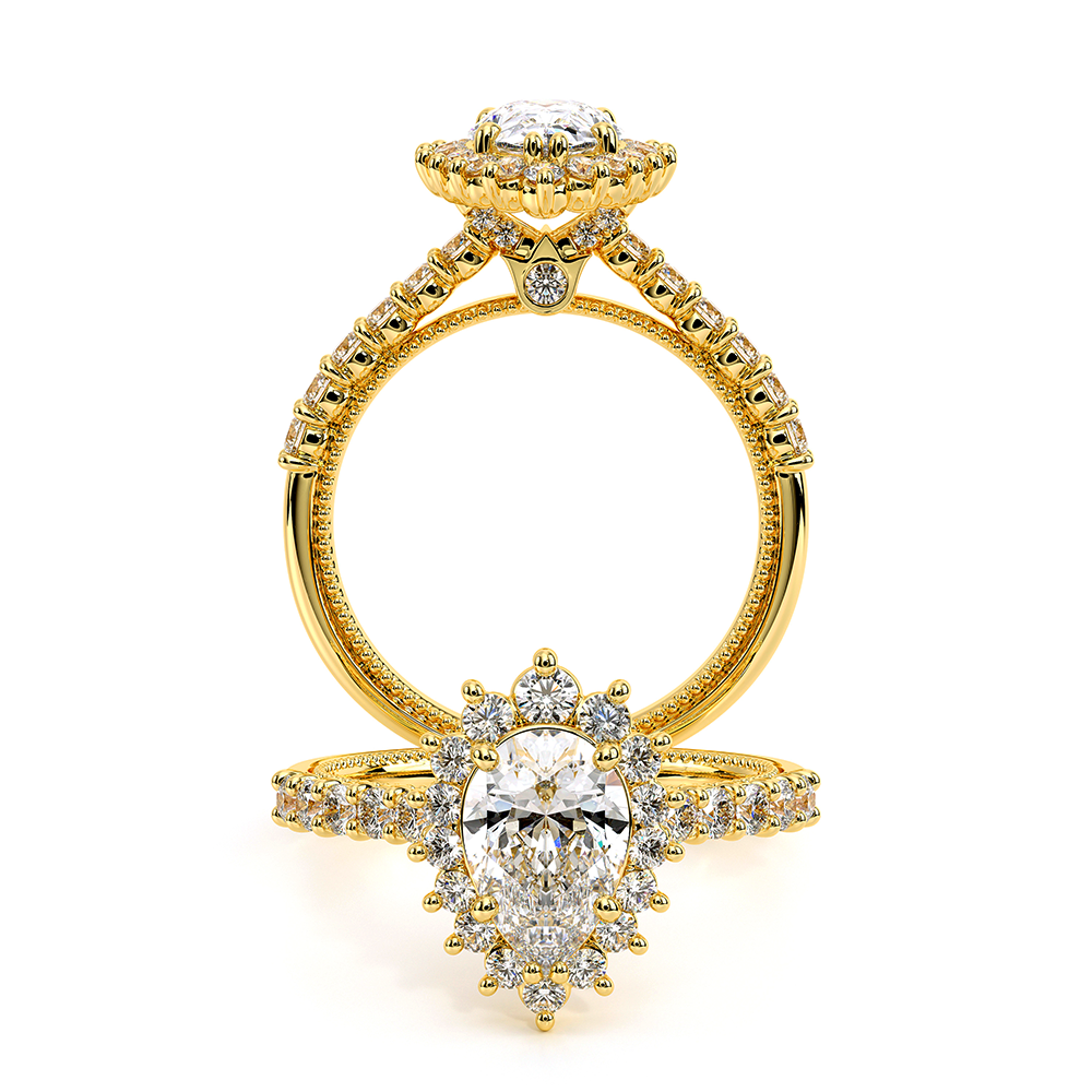 Verragio Halo Pear Engagement Ring