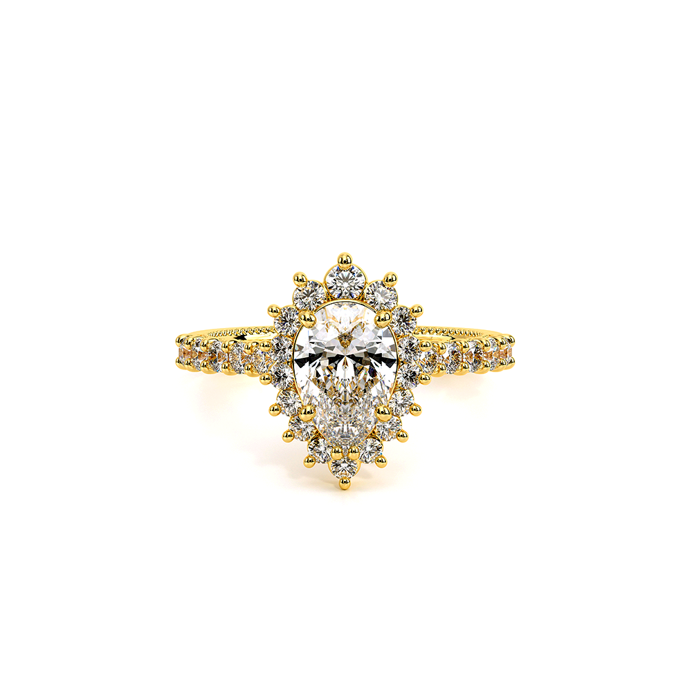 Verragio Halo Pear Engagement Ring