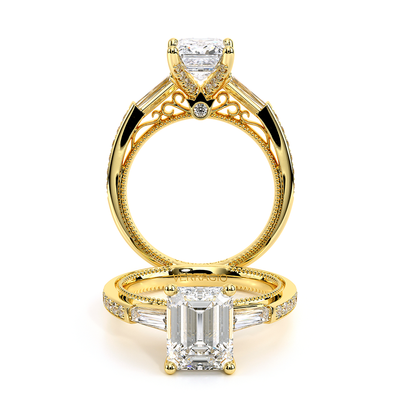 Verragio Three-Stone Emerald Engagement Ring