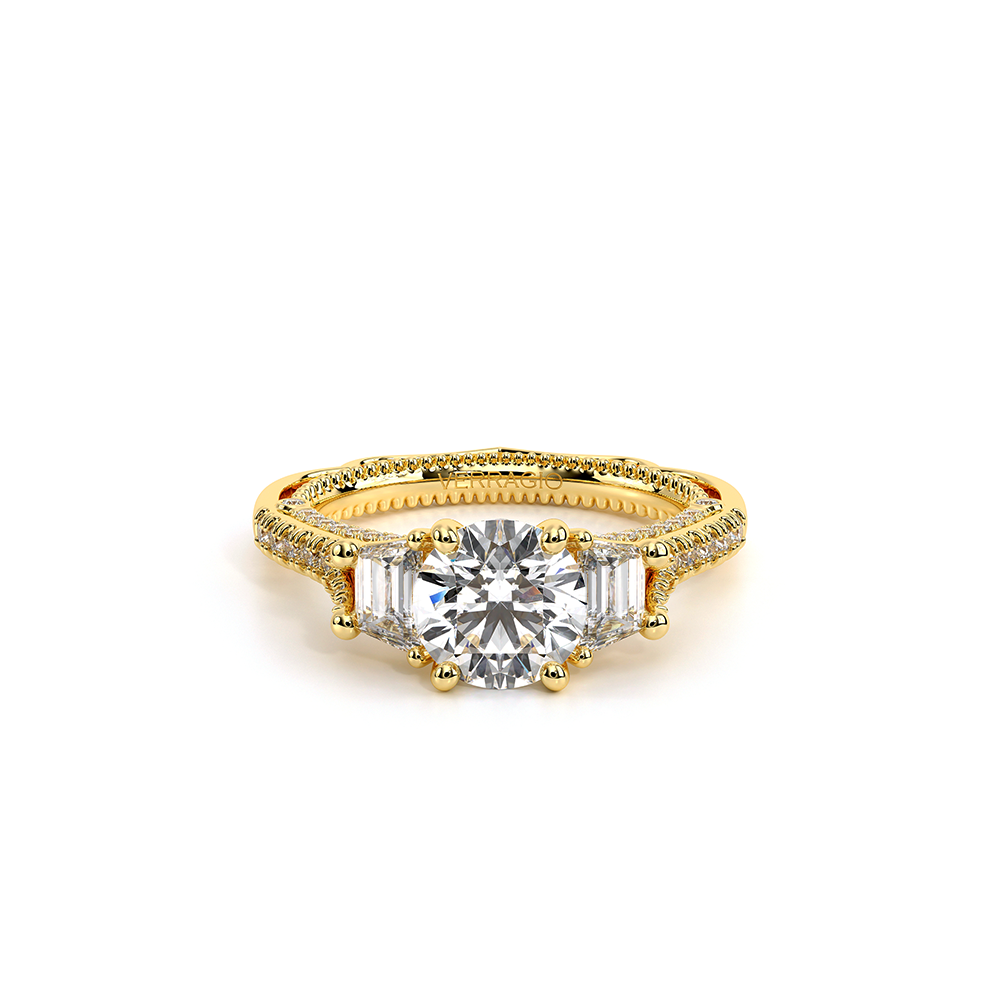 Verragio Three-Stone Round Engagement Ring