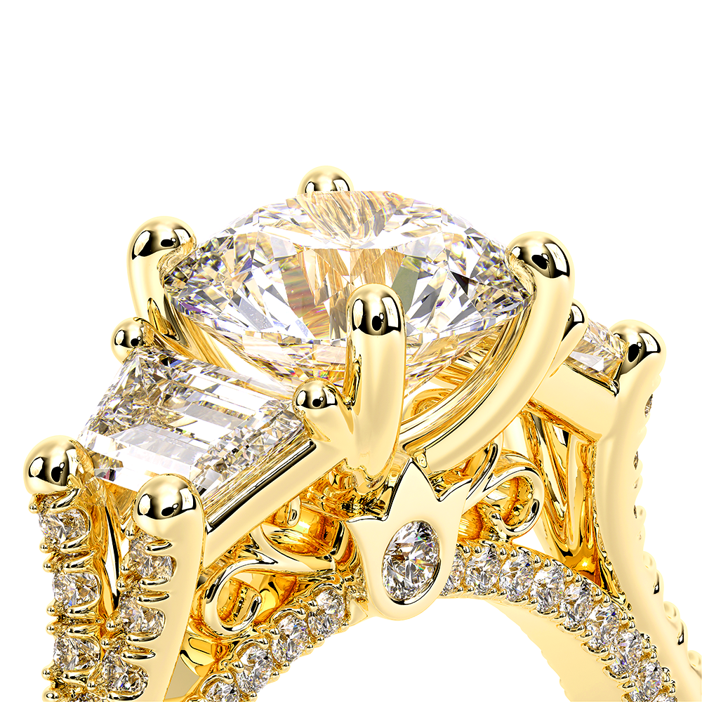 Verragio Three-Stone Round Engagement Ring