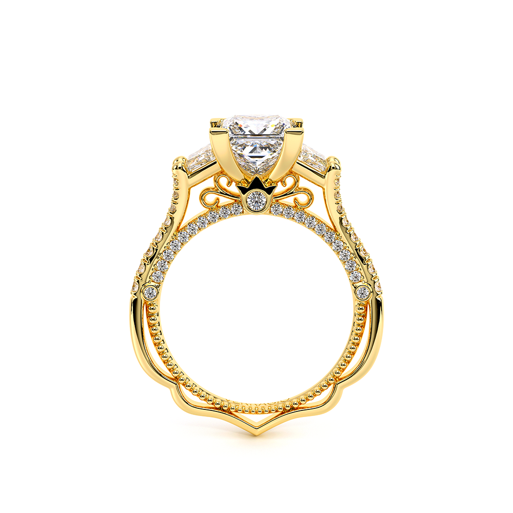 Verragio Three-Stone Princess Engagement Ring