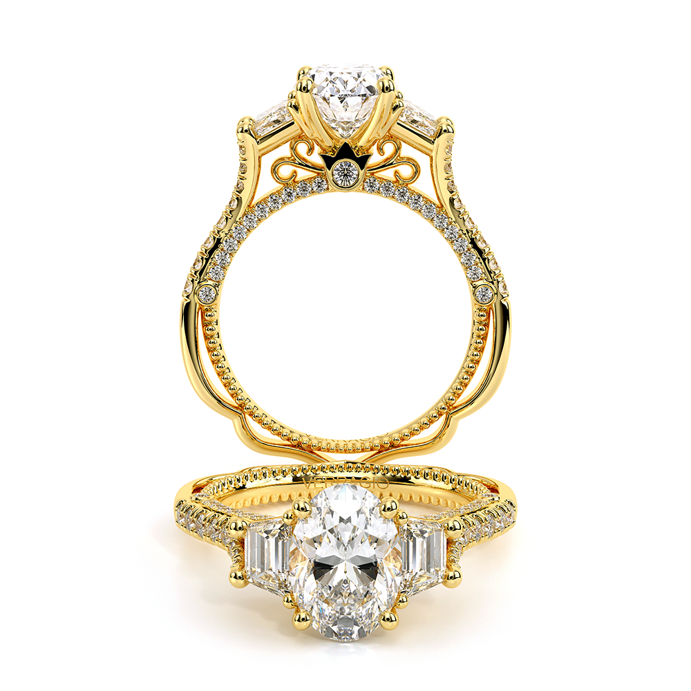 Verragio Three-Stone Oval Engagement Ring
