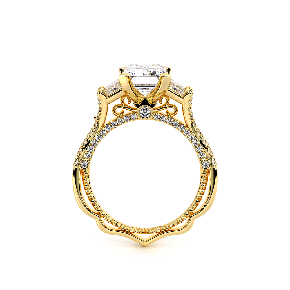 Verragio Three-Stone Emerald Engagement Ring