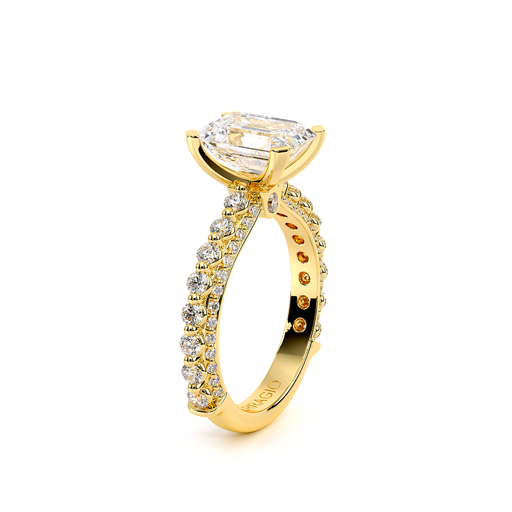 Verragio Pave Emerald Engagement Ring