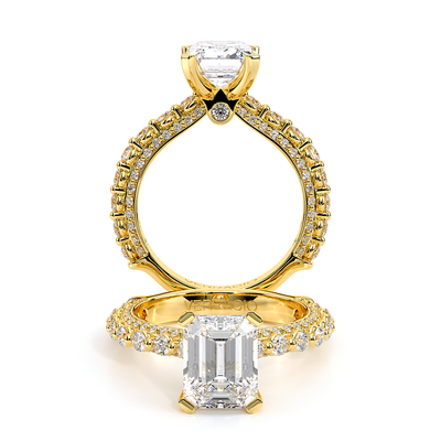 Verragio Pave Emerald Engagement Ring