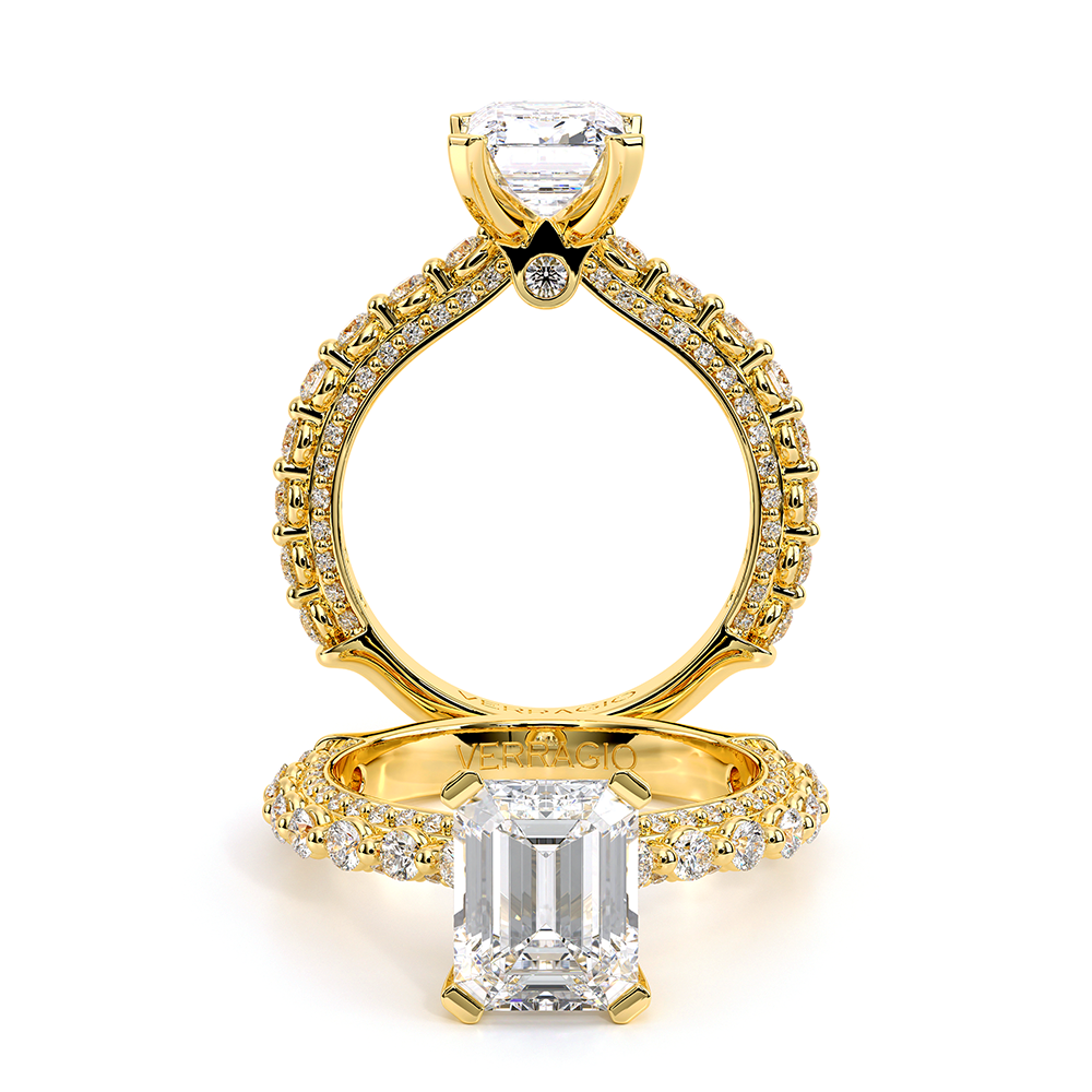 Verragio Pave Emerald Engagement Ring