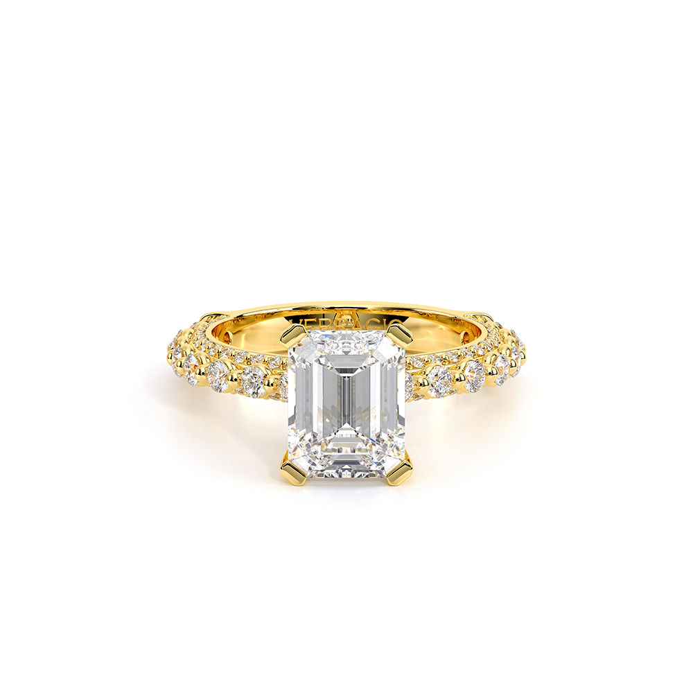 Verragio Pave Emerald Engagement Ring