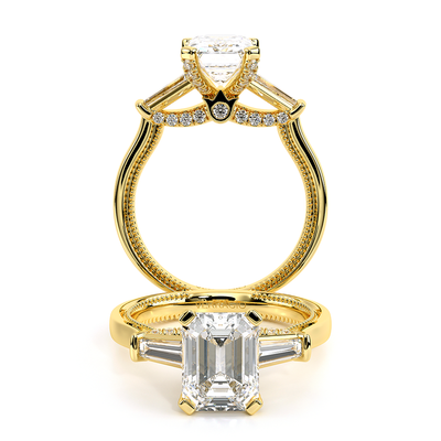 Verragio Three-Stone Emerald Engagement Ring