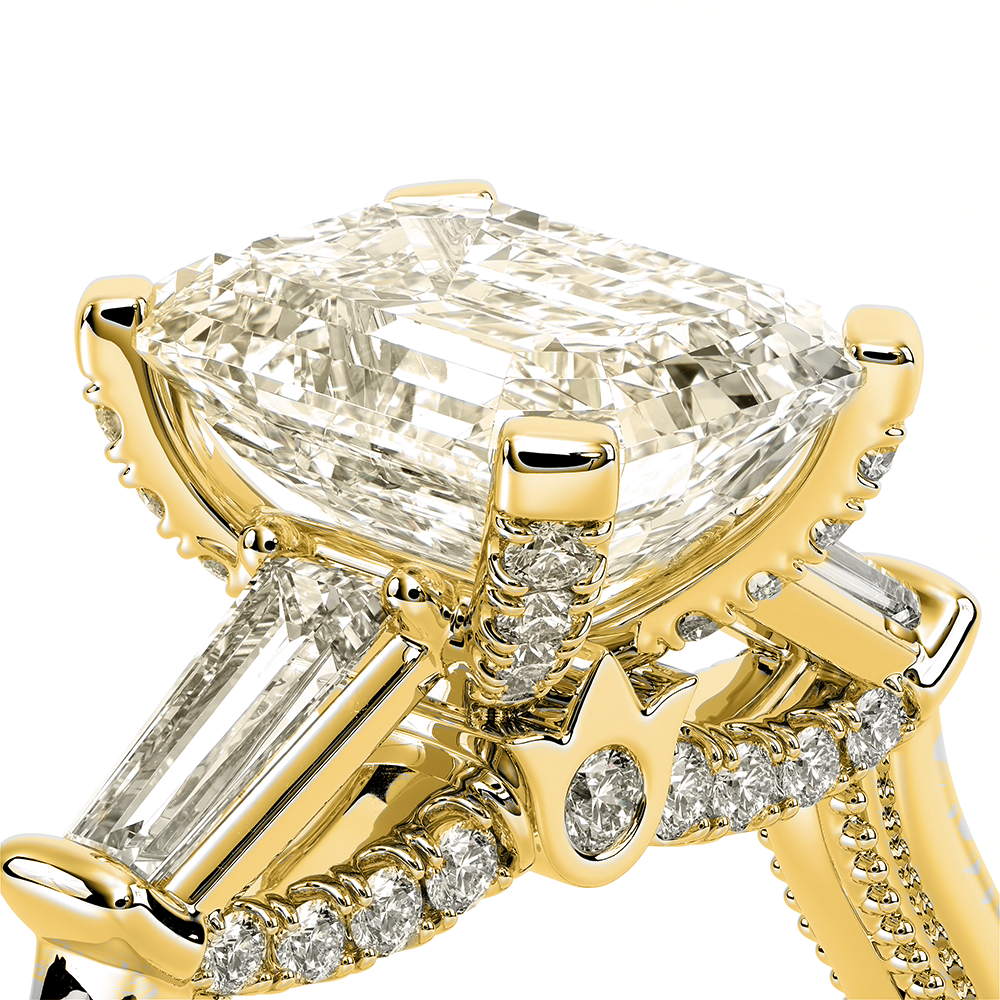 Verragio Three-Stone Emerald Engagement Ring