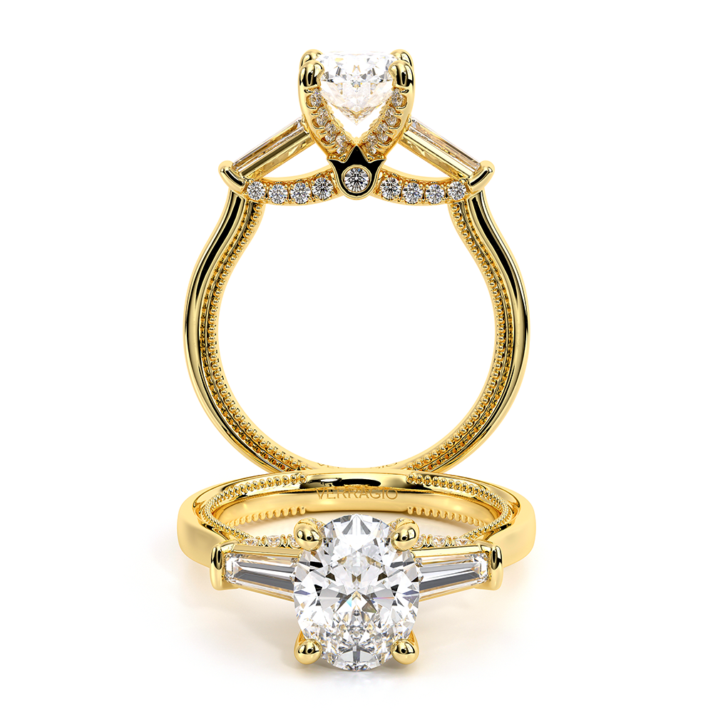 Verragio Three-Stone Oval Engagement Ring