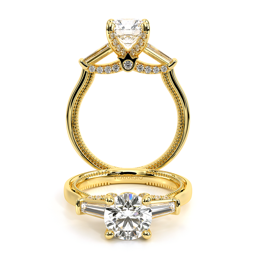 Verragio Three-Stone Round Engagement Ring
