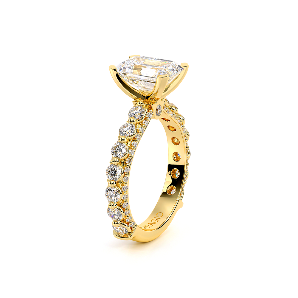 Verragio Pave Emerald Engagement Ring