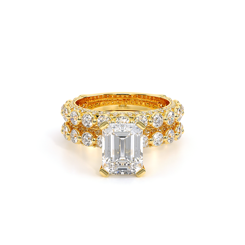 Verragio Pave Emerald Engagement Ring