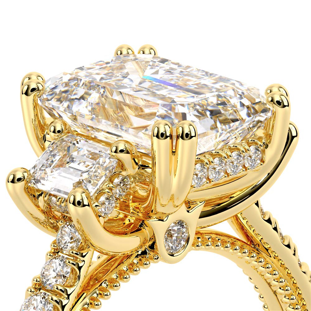 Renaissance-993EM17-14K Yellow Gold Emerald