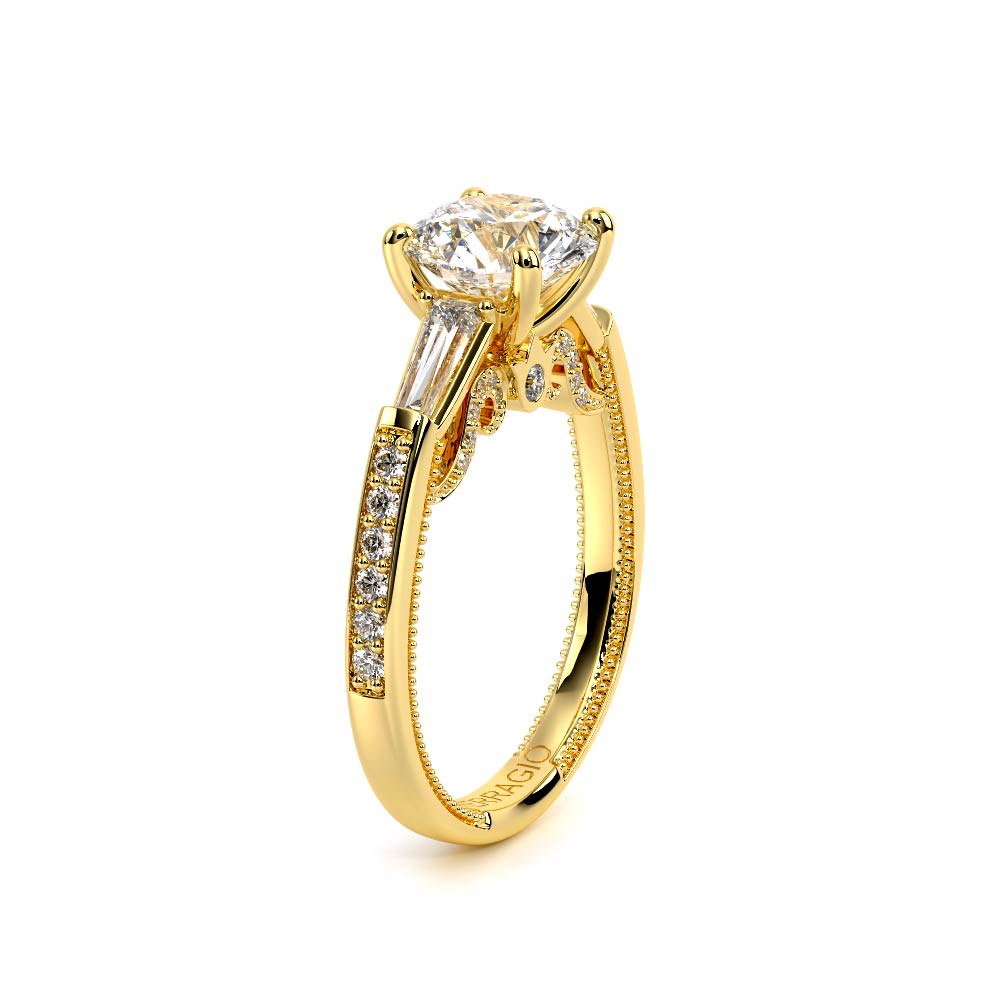 Verragio Three-Stone Round Engagement Ring