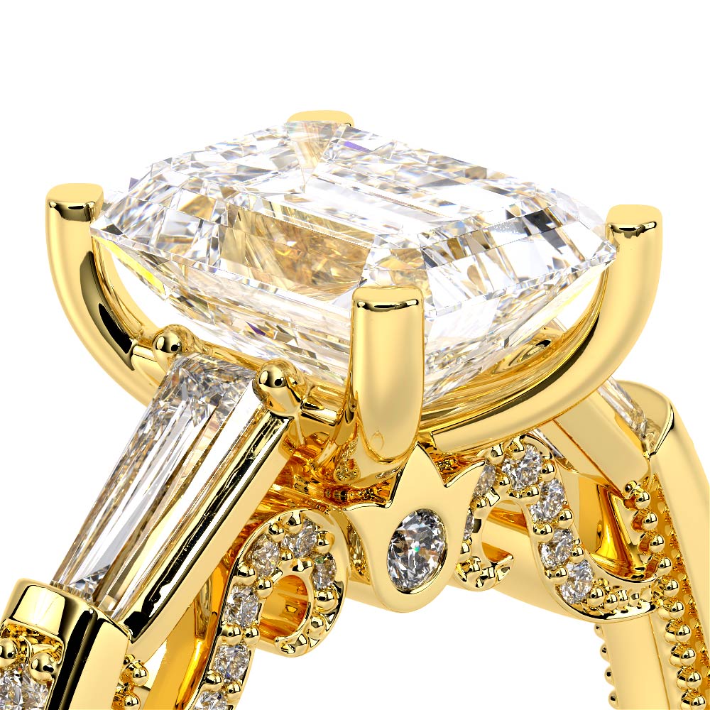 Verragio Three-Stone Emerald Engagement Ring