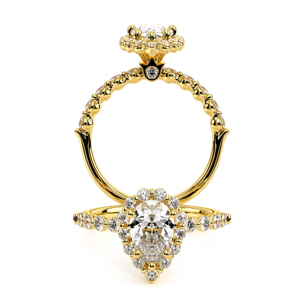 Verragio Halo Pear Engagement Ring