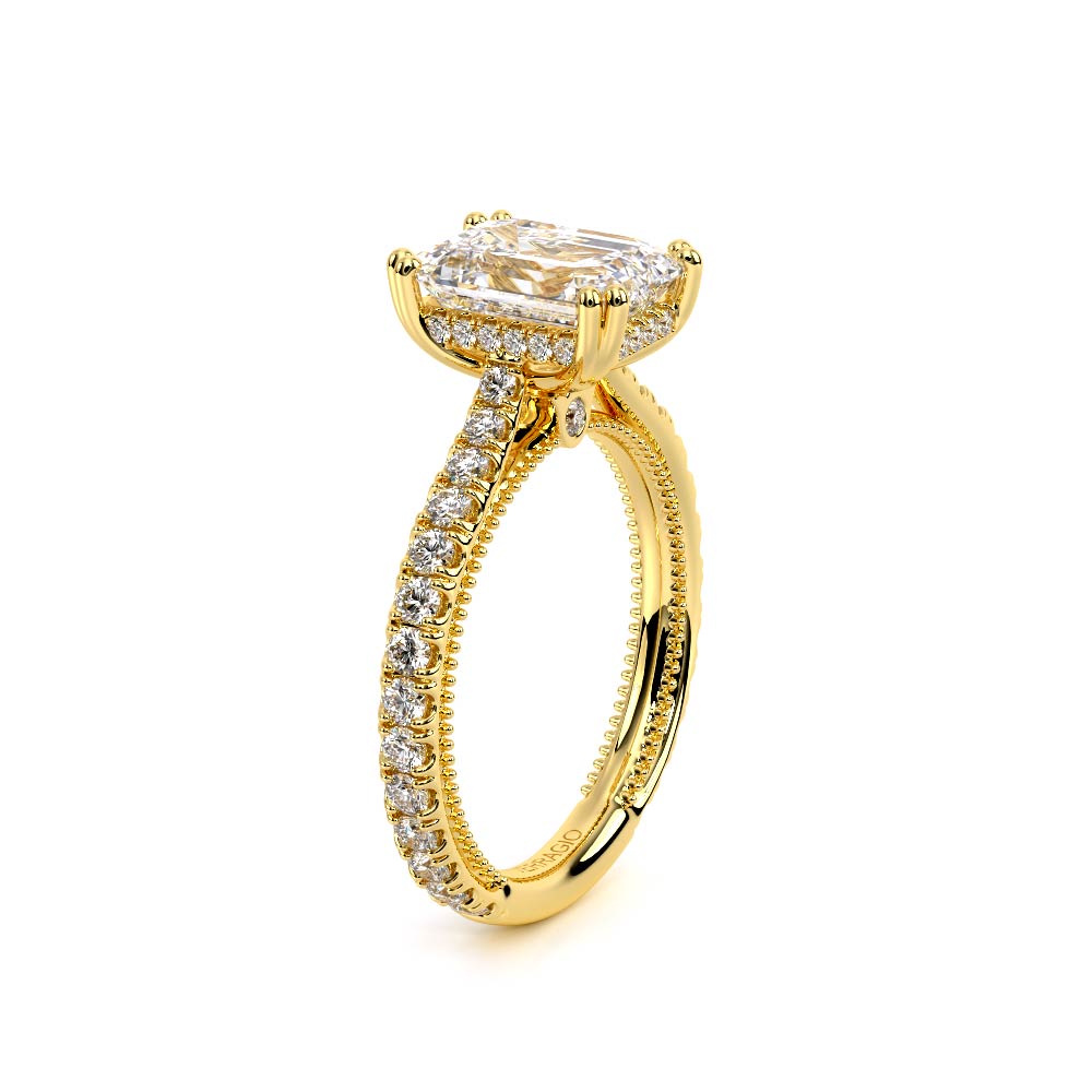 Verragio Pave Emerald Engagement Ring